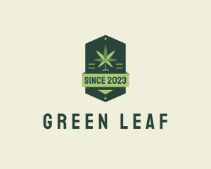 Cannabis Weed Badge logo design