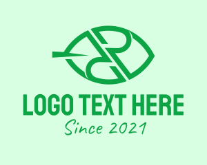 Nature Conservation - Green Leaf Letter R logo design