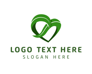 Natural - Organic Leaf Heart logo design