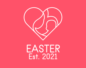 Family - Mother Child Heart logo design