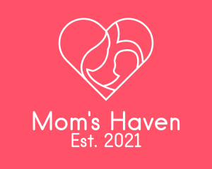 Mother Child Heart logo design