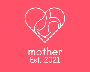 Mother Child Heart logo design