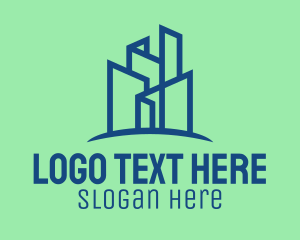 Geometric City Skyline  Logo