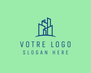 Geometric City Skyline  Logo