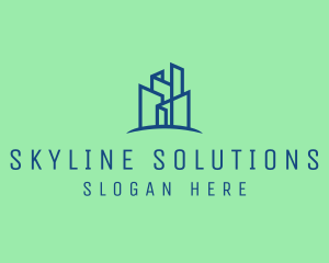 Skyline - Geometric City Skyline logo design