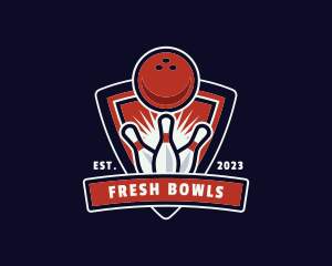 Bowling Shield Tournament logo design