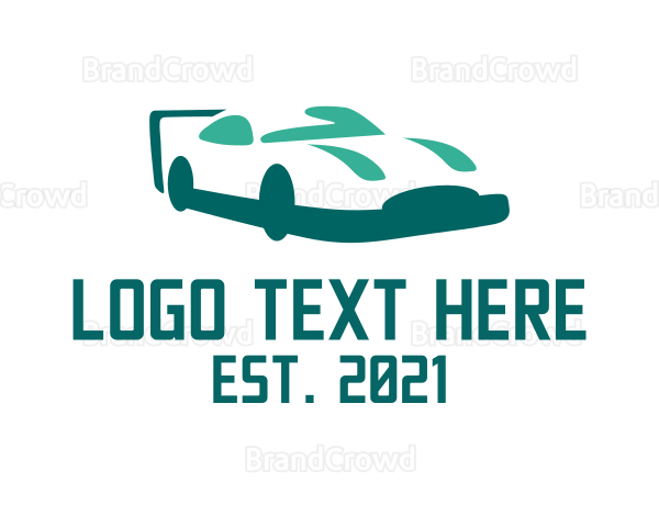 Green Race Car Logo