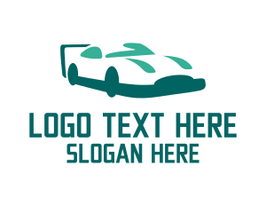 Green Race Car Logo