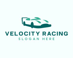 Green Race Car logo design