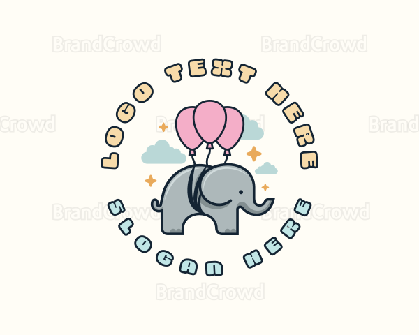 Fun Balloon Elephant Logo