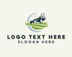 Grass Cutting - Mower Lawn Care logo design