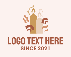 Festivity - Celebration Candle Light logo design