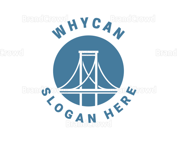 Suspension Bridge Structure Logo