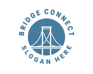 Bridge - Suspension Bridge Structure logo design