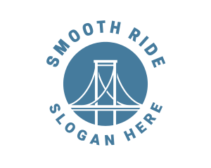 Suspension Bridge Structure logo design