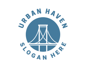 Suspension Bridge Structure logo design