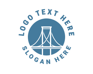 Suspension Bridge Structure Logo