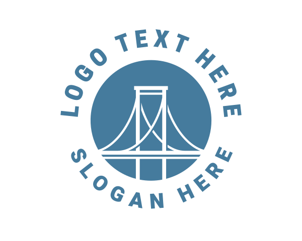 Metropolitan - Suspension Bridge Structure logo design