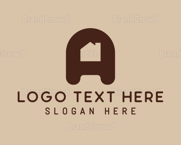 Brown Letter A Housing Logo