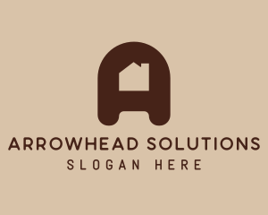 Brown Letter A Housing logo design