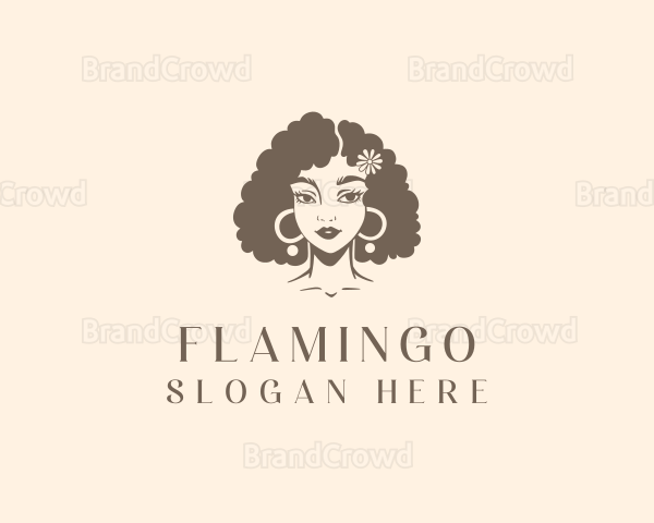 Flower Hairstyle Salon Logo