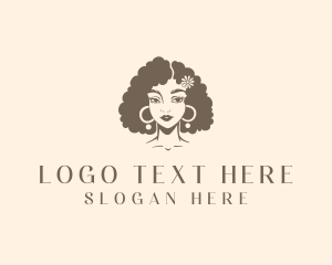 Earrings - Flower Hairstyle Salon logo design