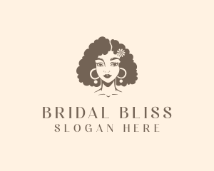 Flower Hairstyle Salon Logo