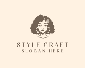 Flower Hairstyle Salon logo design