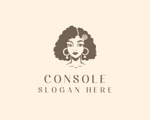 Female - Flower Hairstyle Salon logo design