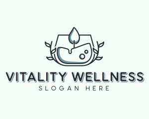 Organic Candle Wellness logo design