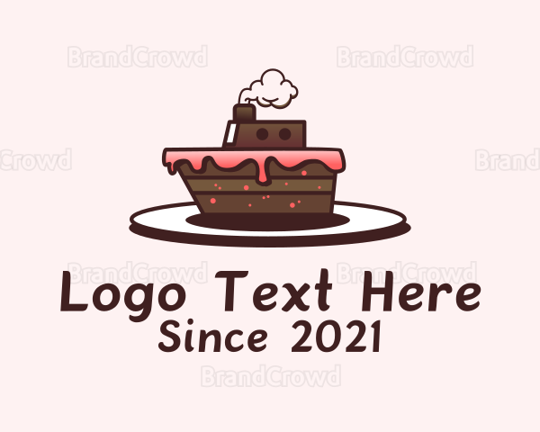 Ship Cake Dessert Logo