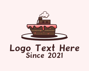 Wedding Cake - Ship Cake Dessert logo design