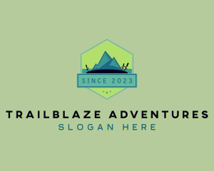 Hiking - Mountain Summit Hike logo design