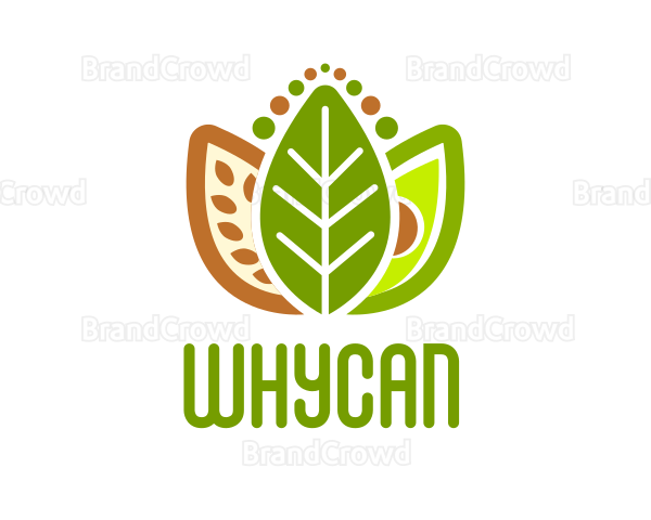 Grains Leaf Avocado Vegan Logo