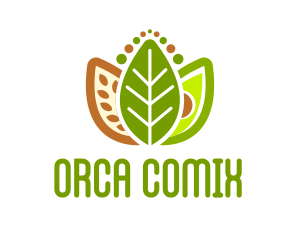 Grains Leaf Avocado Vegan Logo