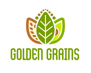 Grains - Grains Leaf Avocado Vegan logo design