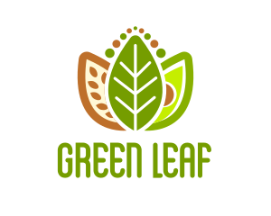Vegan - Grains Leaf Avocado Vegan logo design