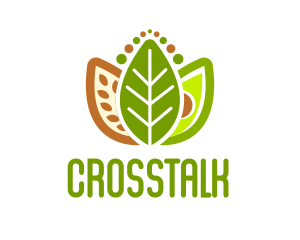Healthy - Grains Leaf Avocado Vegan logo design