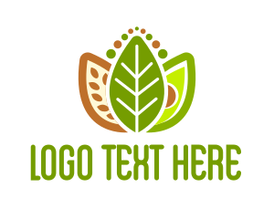 Diet - Grains Leaf Avocado Vegan logo design