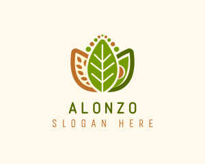 Grains Leaf Avocado Vegan logo design