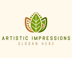 Grains Leaf Avocado Vegan logo design