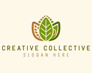 Grains Leaf Avocado Vegan logo design