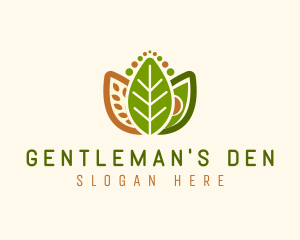 Grains Leaf Avocado Vegan logo design