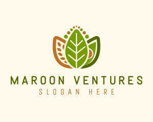 Grains Leaf Avocado Vegan logo design