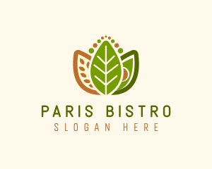 Grains Leaf Avocado Vegan logo design