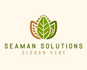 Grains Leaf Avocado Vegan logo design