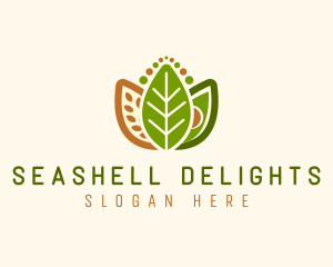 Grains Leaf Avocado Vegan logo design