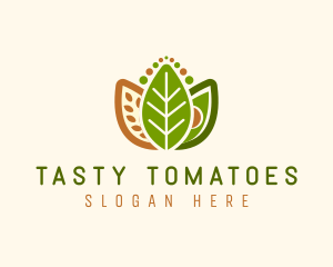 Grains Leaf Avocado Vegan logo design