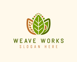 Grains Leaf Avocado Vegan logo design