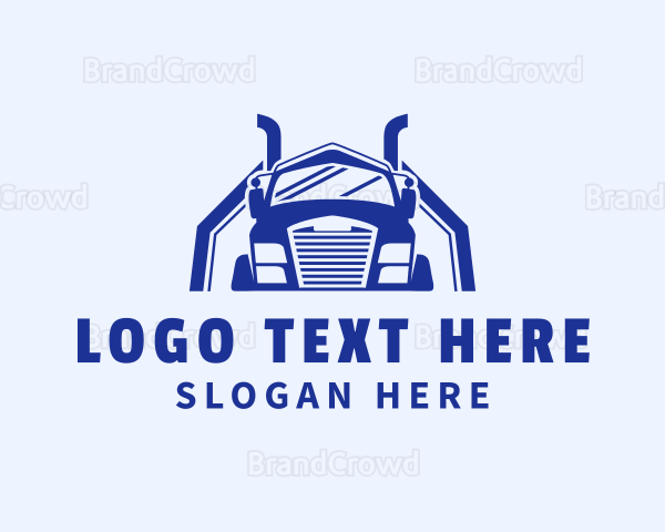 Trailer Truck Vehicle Logo